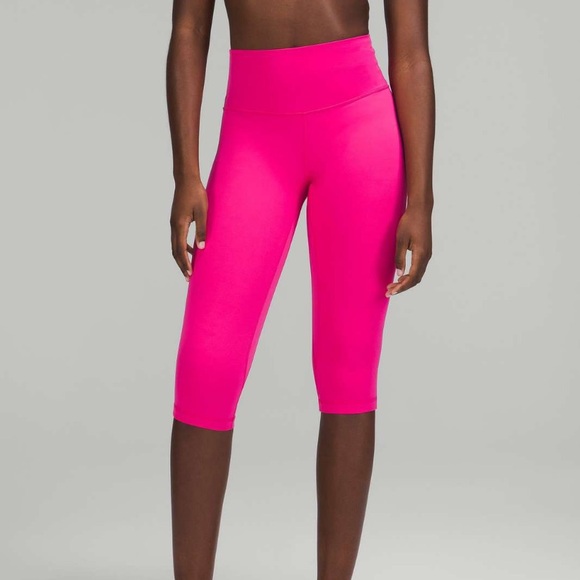 Lululemon pink Align 17”  Capri leggings Size 10 Like New - Picture 1 of 8
